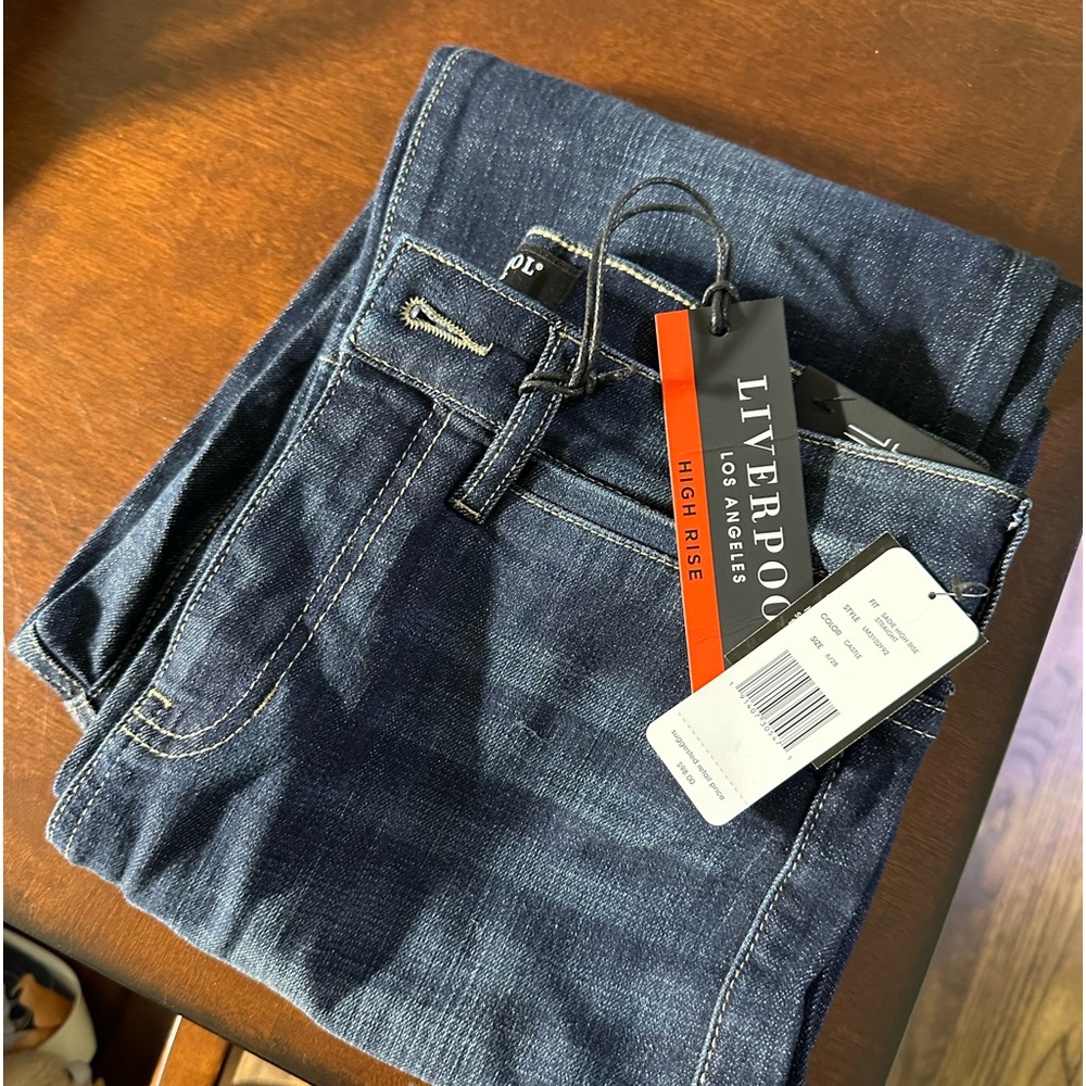Liverpool jeans women Sadie high rise straight leg 6/28